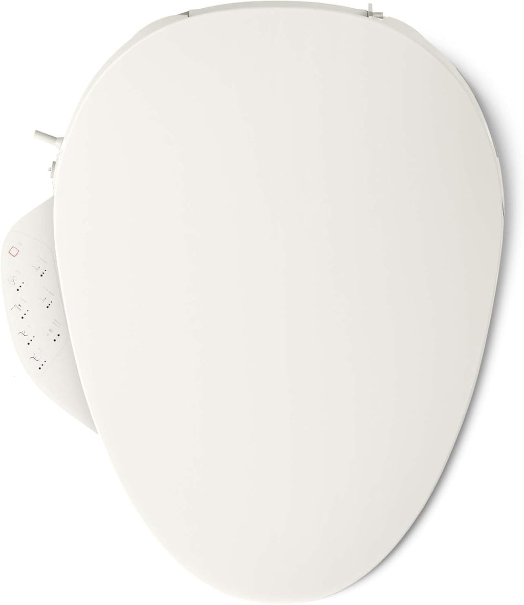 Kohler PureWash E750 Elongated Heated Bidet Toilet Seat, Touchscreen Remote Control, Biscuit, Quiet-Close Grip-Tight Lid, Self-Cleaning Wand, Warm Water Bidet, Adjustable Water Pressure, Nightlight