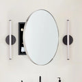 Surface Mount Brushed Nickel Round CircleBathroom Medicine Cabinet with Mirror Circlular Shaped Stainless Steel Metal Framed Medicine Cabinets Bathroom Cabinet with Mirror 24'' Diameter