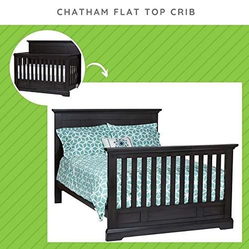 Full-Size Conversion Kit Bed Rails for Kingsley & Centennial Convertible Cribs - Solid Wood Rail - Toddler and Adult Bed Rail for Full-Size Beds - Essential Nursery & Baby Furniture (Slate)