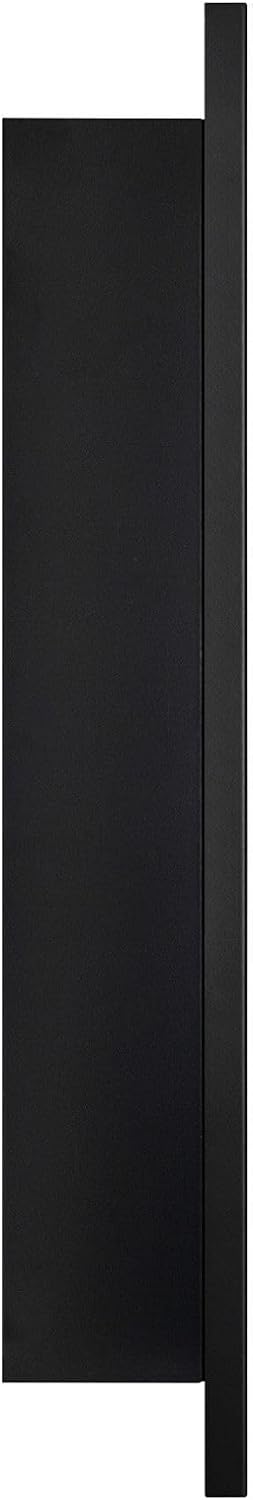 TEHOME 24'' x 30'' Black Recessed and Surface Mount Bathroom Medicine Cabinet with Mirror Matt Black Square Cornered Metal Framed Rounded Rectangle Medicine Cabinet Mirror