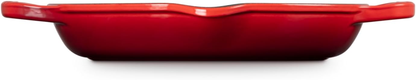 Le Creuset Enameled Cast Iron Signature Deep Round Grill, 9.75', Cerise