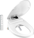 WLJBIDET Electric Heated Bidet Toilet Seat with Remote Control, Adjustable Warm Water & Pressure, Air Drying, Self-Cleaning Nozzle, Oscillating Cleaning, Display Screen, Slow Closed Lid - Elongated