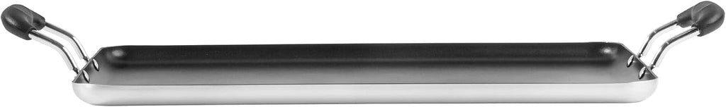 Restaurantware-Met Lux 19 x 11.7 Inch Double Burner Griddles, 10 No-Stick Flat Top Grills - Cool Touch Handles, Compatible With Gas And Electric, Aluminum Griddle Pans, Even-Heating, For Eggs