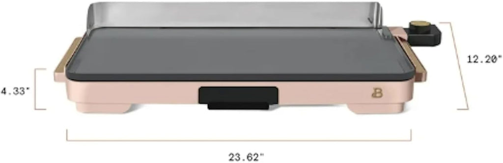 Stunning XL Electric Griddle 12' x 22,' Non-stick (Rose Pink)