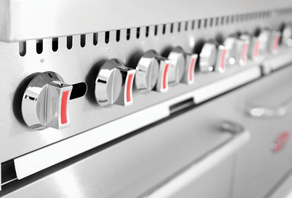 Kratos Commercial Gas Range, Oven & Griddle - 6 Burners, 2 Full Size Ovens and Griddle Plate (24' W), Liquid Propane Powered, 280,000 Total BTU Output, 60' W (29Y-046-LP)