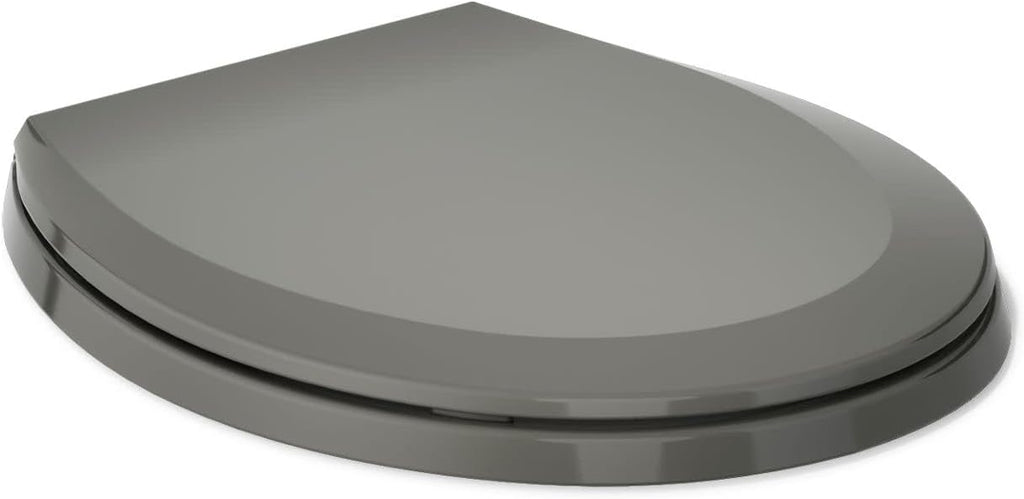 Kohler K-4662-58 Lustra Closed-Front Round Toilet Seat Thunder Grey