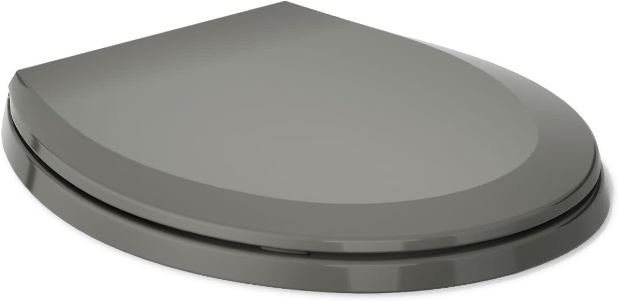 Kohler K-4662-58 Lustra Closed-Front Round Toilet Seat Thunder Grey