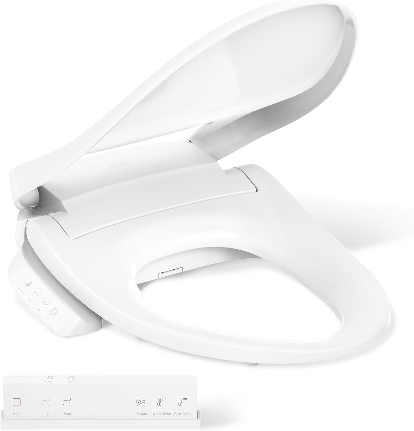 Kohler PureWash E700 Heated Bidet Toilet Seat, White with Remote, Warm Water, Quiet-Close Lid, Self-Cleaning Wand, Adjustable Water Pressure and Nightlight, Easy Installation Bidet Attachment