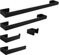 Kingston Brass BAHK6412478MB Lasdun 5-Piece 18-Inch and 24-Inch Towel Bars Bathroom Accessory Set in Matte Black