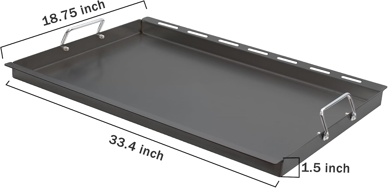 SafBbcue 6789 Full Size Griddle for Weber Genesis II 400 Griddle Insert Flat Top Grill Insert for Weber GS4 Genesis II 400 Grill Parts E410 S410 E435 S435 E440 Carbon Steel