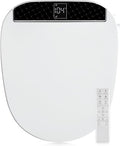 Combier CMA210DS-B Bidet Toilet Seat with Heated Seat, Turbo Wash, Warm Water & Air Dryer – Wireless Remote + Side Panel Control(Round)