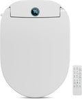 TOTTE Auto Open/Close Lid Bidet Toilet Seat Round, Smart Toilet Seat with Instant Warm Water Heated Bidet Seat & Warm Air Dryer, Multiple Wash Methods, Remote Control, ECO Mode