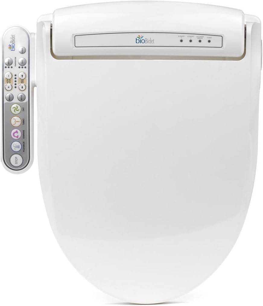 Bio Bidet by Bemis BB-800 Bidet Toilet Seat, Adjustable Warm Water, Round, White