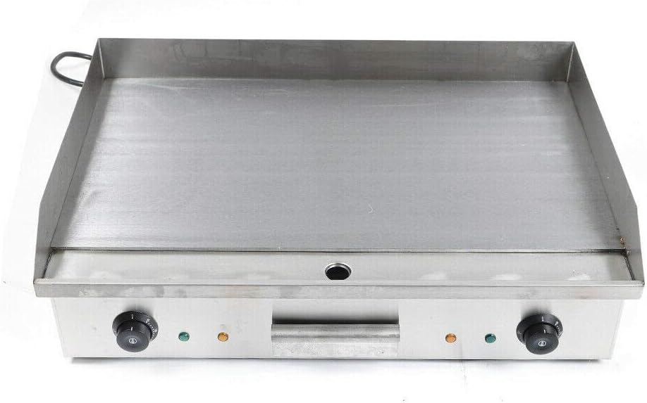 YIYIBYUS Commericial Grill Griddle Electric Dorayaki Teppanyaki Machine Nonstick Pancake Gong Burner Machine Stainless Steel Adjustable Temperture Control for Kitchen Restaurant Bar BBQ