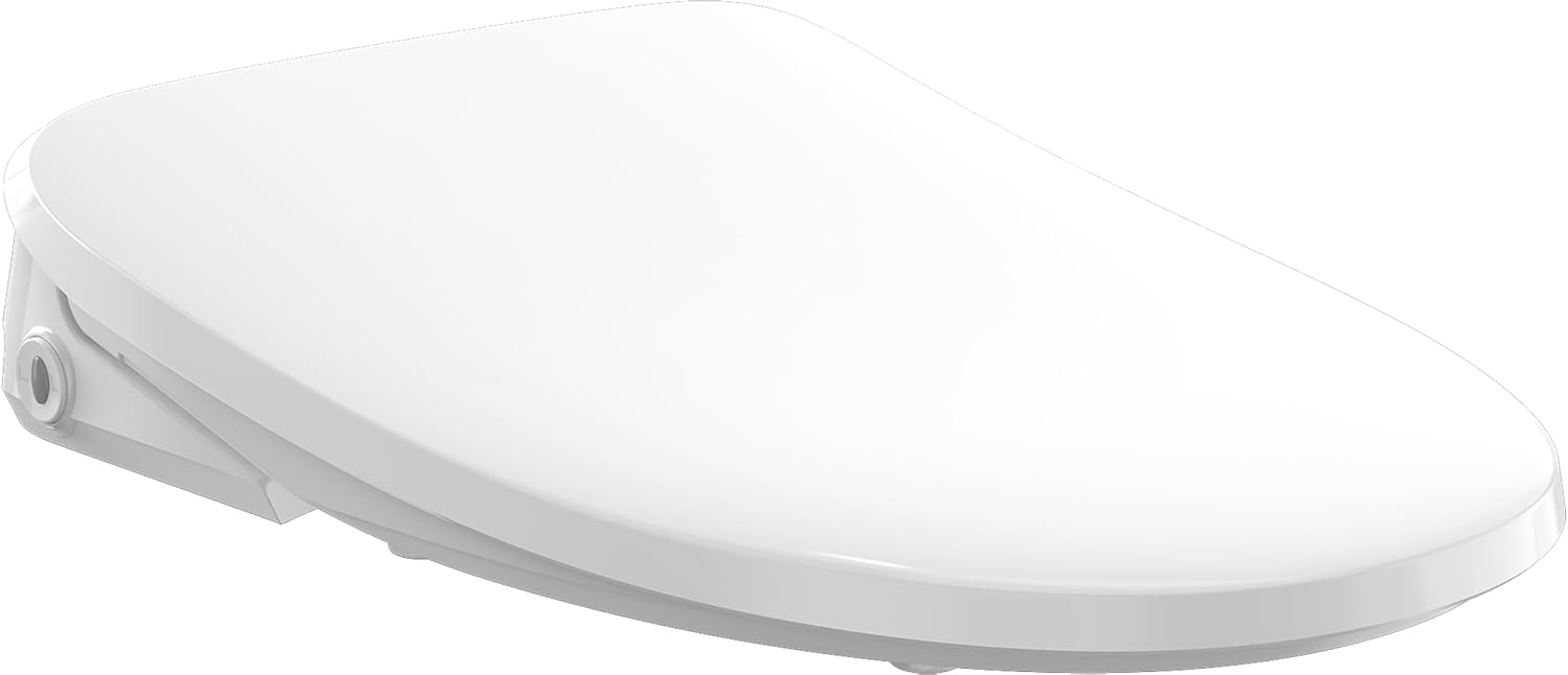 Duravit Sensowash Arcova Elongated Electric Slim Bidet Toilet Seat, Instant Warm Water, Air Dryer, Deodorizer, Heated Slow Close Seat, Stainless Steel Wand, Night Light, Remote Control, White - 600008