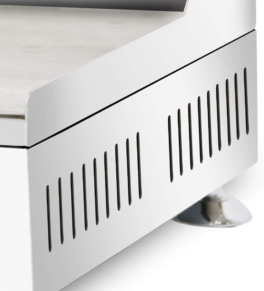ALDKitchen Flat Top Griddle | Teppanyaki Grill with Dual Thermostat | No plug | 110V (30.15' x 17.59')