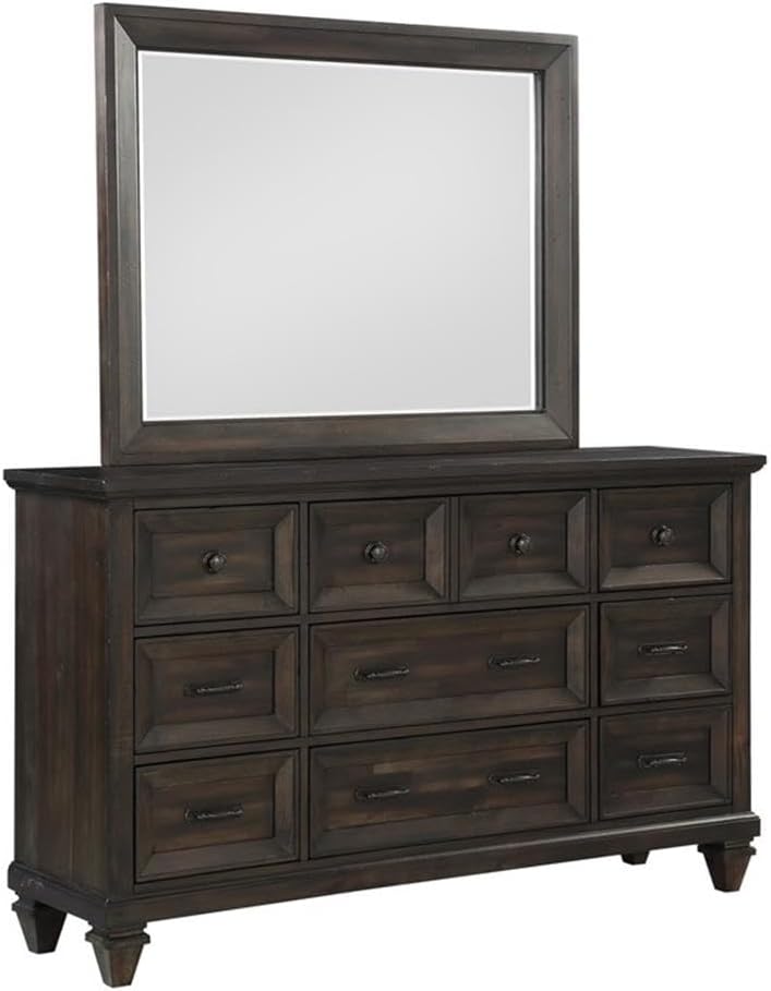 New Classic Furniture Sevilla 6-Piece Wood King Bedroom Set in Walnut