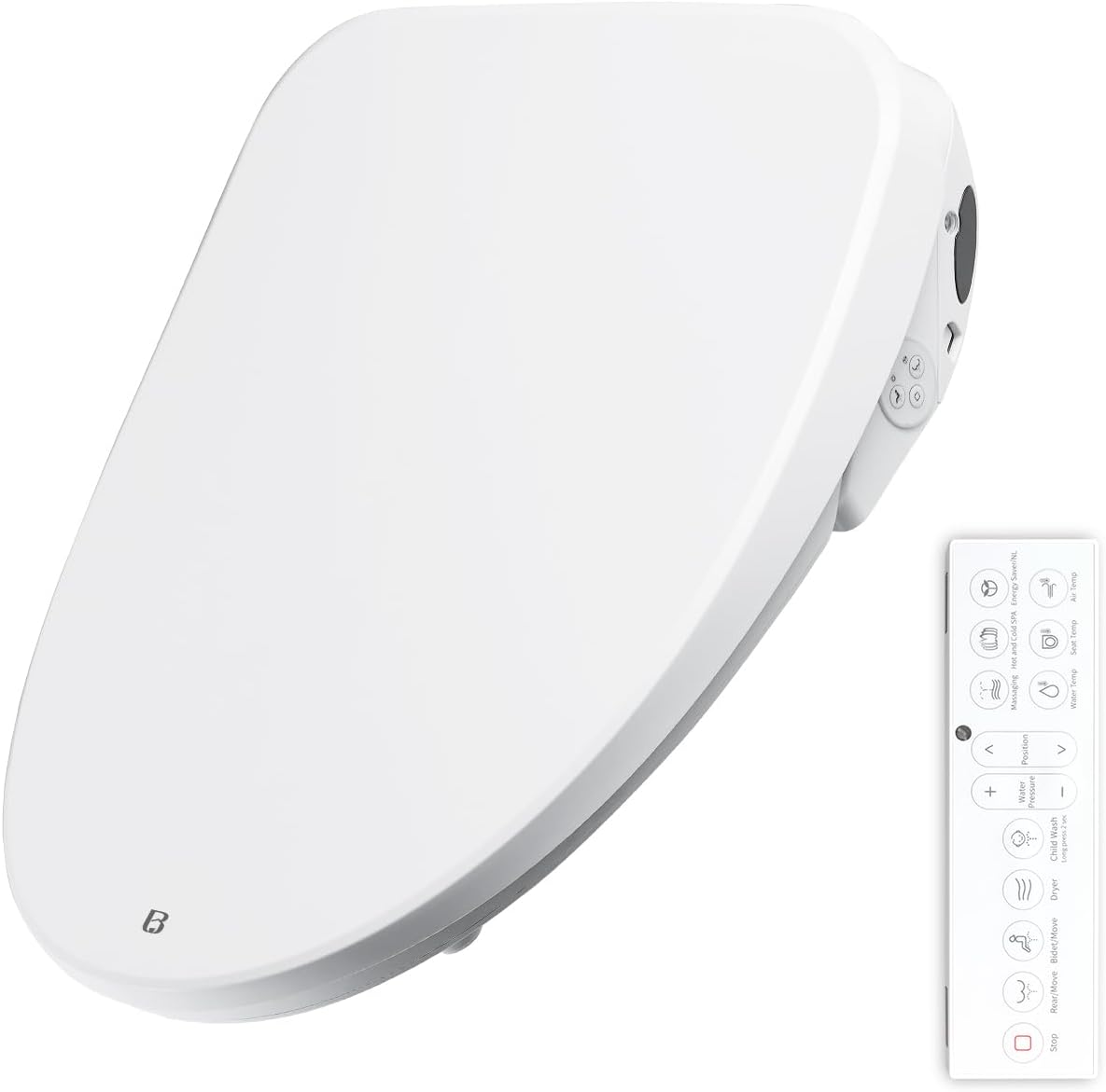Elongated Bidet Toilet Seat X5, Electric Heated Bidet with Soft Close, Bidet Attachment for Toilet Warm Water with Air Purification