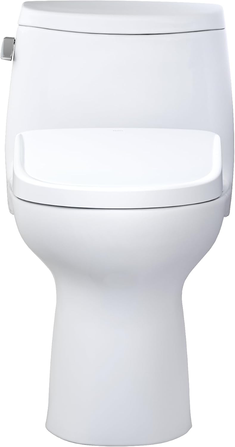 TOTO® WASHLET®+ UltraMax® II One-Piece Elongated 1.28 GPF Toilet with Auto Flush WASHLET®+ S7A Contemporary Bidet Seat, Cotton White - MW6044736CEFGA#01