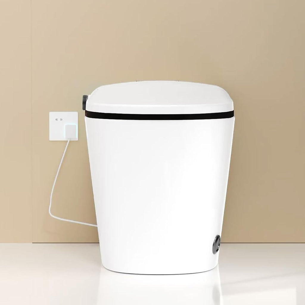 SouNor Smart Toilet with Elongated Bidet,Adjusted Heated Seat, Warm Water and Air Dry, Auto Flush Convenient For All Users, White