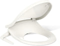 Kohler PureWash M250 Manual Bidet Toilet Seat, Round & Low Profile, Non- Electric, Adjustable Water Pressure, Self Cleaning, Quiet-Close, Easy Installation, Biscuit