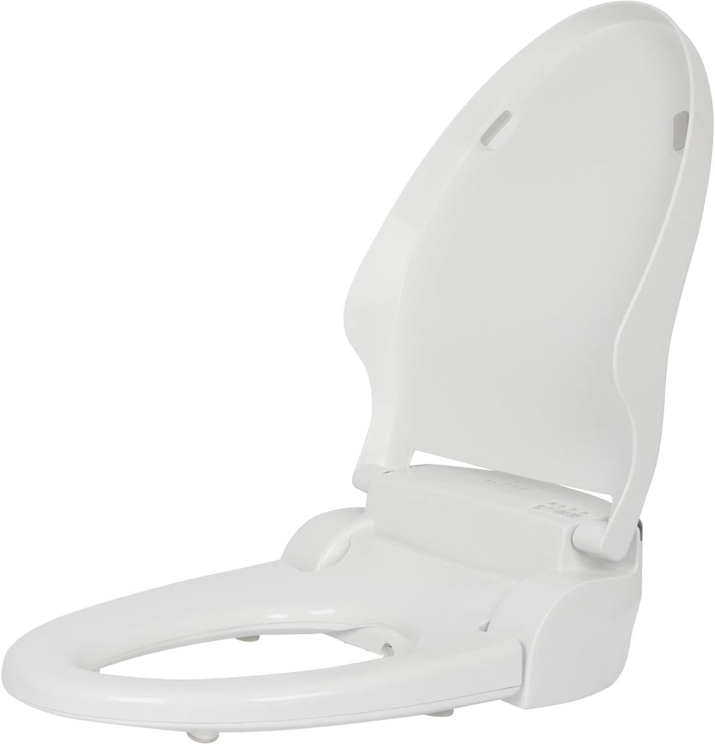 ALPHA BIDET JX2 Round Bidet Toilet Seat, White, Endless Warm Water, *NEW* Bowl Mist, LED Light, Quiet Operation, Wireless Remote, Stainless Steel Nozzle, Sittable Lid, 3 Year Warranty