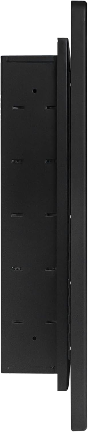 TEHOME Farmhouse Black Metal Framed Recessed Bathroom Medicine Cabinet with Beveled Mirror Rounded Rectangle Bathroom Medicine Cabinet 16x24 inch