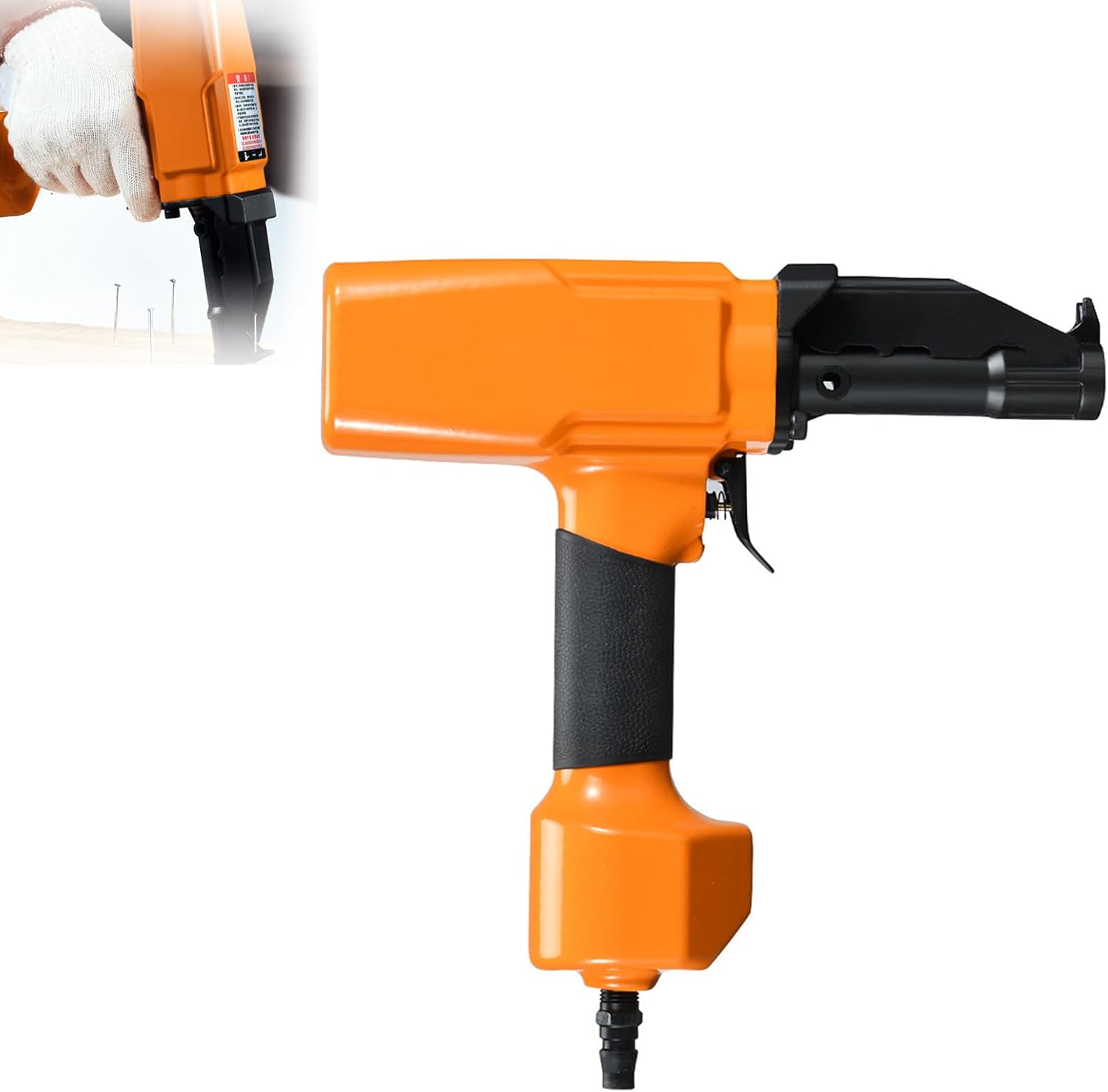 Pneumatic Nail Remover, Heavy Duty Professional Air Punch Nailer Nail Remover Nail Puller for Wood Denailing, 1/4 Inch NPT Thread Air Inlet, 0.98-2.76in Nail Pulling Length