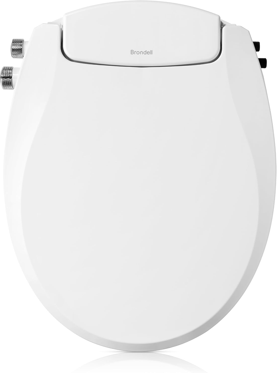 Brondell Swash Bidet Toilet Seat, Non-Electric, Dual Temperature, Fits Round Toilets, White – Dual Nozzle System – with Easy Installation
