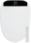 Combier CMA210S-B Bidet Toilet Seat with Heated Seat, Turbo Wash, Warm Water & Air Dryer – Wireless Remote + Side Panel Control(Elongated)