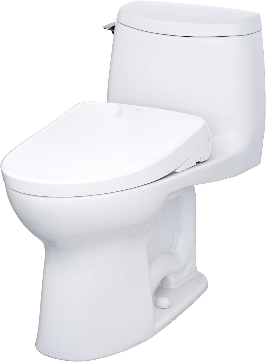 TOTO® WASHLET®+ UltraMax® II 1G® One-Piece Elongated 1.0 GPF Toilet with Auto Flush WASHLET®+ S7 Contemporary Bidet Seat, Cotton White - MW6044726CUFGA#01