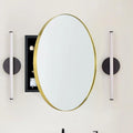 Surface Mount Brushed Gold Round CircleBathroom Medicine Cabinet with Mirror Circlular Shaped Stainless Steel Metal Framed Medicine Cabinets Bathroom Cabinet with Mirror 24'' Diameter