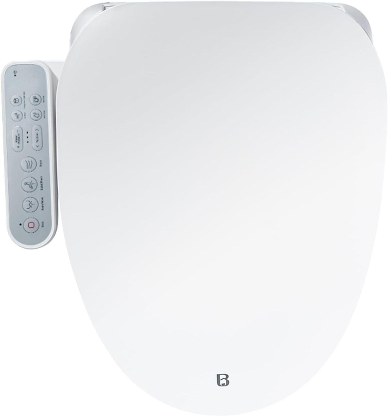 Electronic Heated Bidet Toilet Seat Elongated, Smart Heated Bidet Toilet Seat with Self-Cleaning Nozzle for Rear and Front Cleansing, Warm Air Dryer and Temperature Controlled