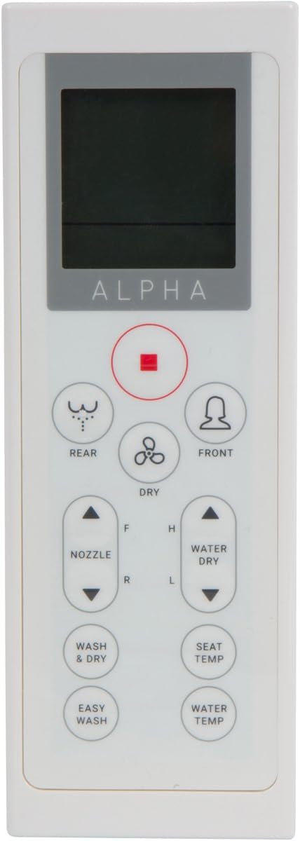 ALPHA BIDET JX2 Round Bidet Toilet Seat, White, Endless Warm Water, *NEW* Bowl Mist, LED Light, Quiet Operation, Wireless Remote, Stainless Steel Nozzle, Sittable Lid, 3 Year Warranty