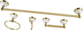 Kingston Brass BAK1111478BB Victorian 4-Piece 24-Inch Towel Bar Bathroom Accessory Set in Brushed Brass