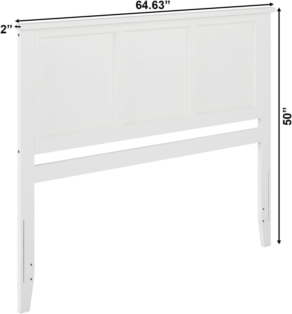 AFI, Madison Queen Solid Wood Panel Headboard, White