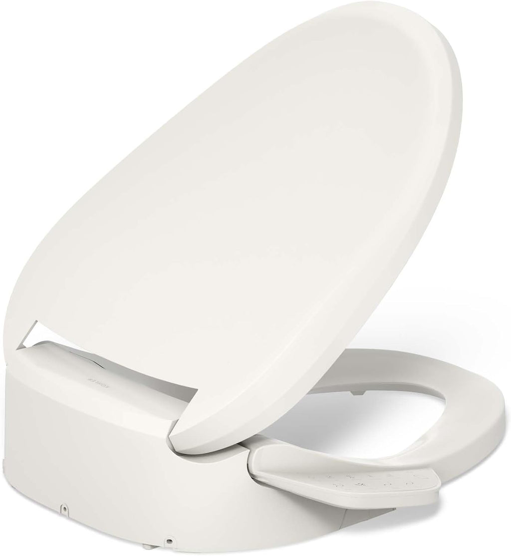 Kohler PureWash M250 Manual Round Bidet Toilet Seat, Biscuit, Quiet-Close Lid Prevents Slamming, Easy Installation with Quick-Release Hinges, Adjustable Spray Position & Pressure (Pack of 2)