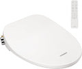 VIVOHOME Smart Heated Bidet Toilet Seat with Remote Control, Self-Cleaning Dual Nozzles for Rear and Front Cleansing, Adjustable Temperature Settings with Warm Air Dryer, Soft Close Lid, Nightlight