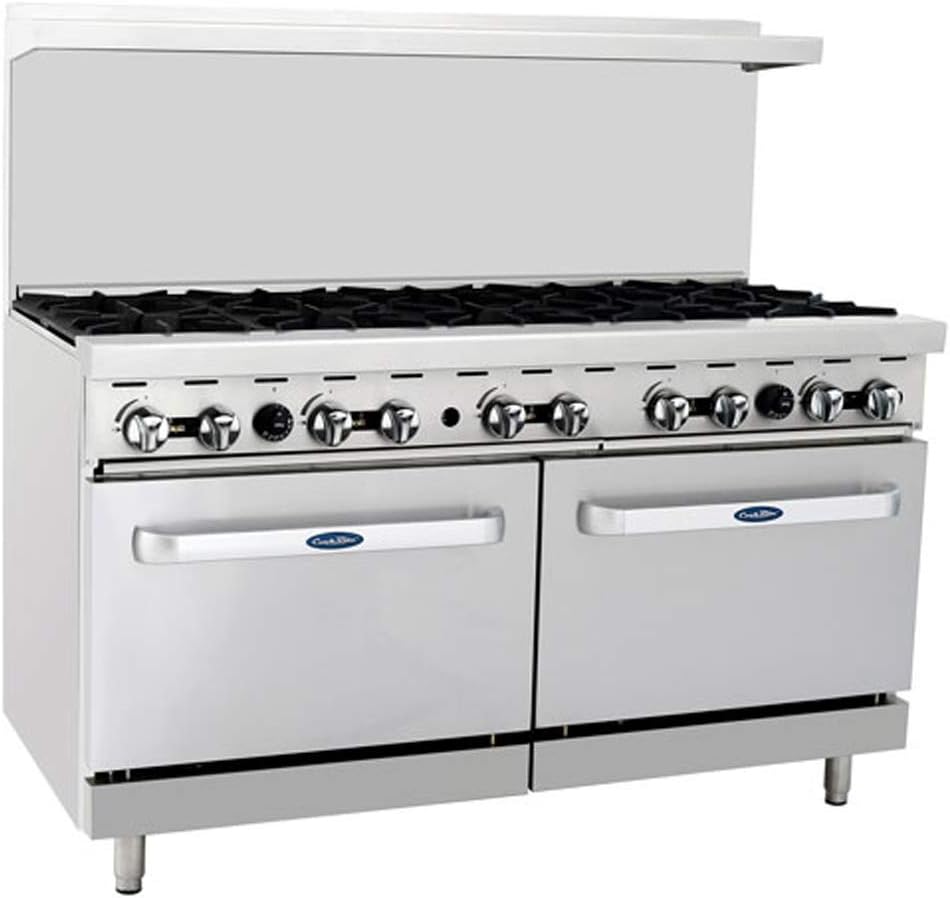 Atosa AGR Commercial Gas Range, 60' Gas Range, (10) Burners Top, (2) Standard Ovens, Natural Gas (AGR-10B-NG)