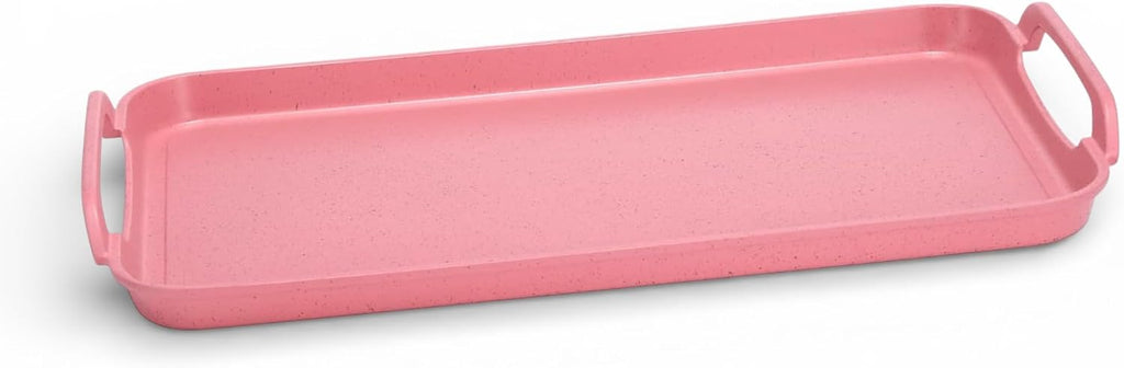 19' Induction Double Burner Griddle - 8-Layer Nonstick Marble Smooth Grill Pan for All Stovetops - Cast Aluminum Comal for Pancakes & Tortillas - Includes Free Handles (Pink Griddle, Hot Pink Handle)