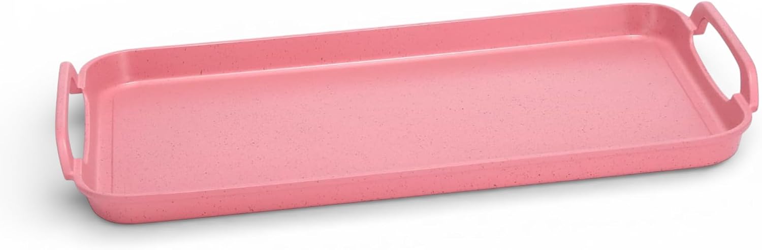 19' Induction Double Burner Griddle - 8-Layer Nonstick Marble Smooth Grill Pan for All Stovetops - Cast Aluminum Comal for Pancakes & Tortillas - Includes Free Handles (Pink Griddle, Hot Pink Handle)