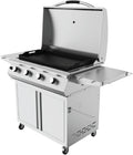 GRILLA Primate Gas Grill & Griddle with Clearview Grease Management System, Heavy-Duty Stainless Steel Design, 490 Square Inches of Cook Space, For Grilling, Outdoor Cooking, and Griddle
