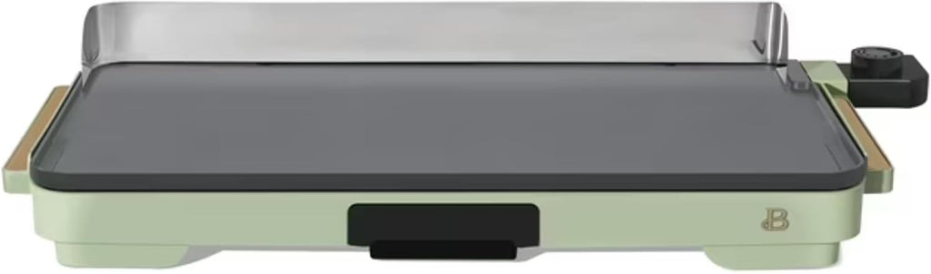 Extra Large Electric Griddle 12x22 Inch, 1500W Nonstick Countertop Griddle with Removable Backsplash and Adjustable Temperature Control for Family Breakfast & Indoor Cooking (Sage Green)