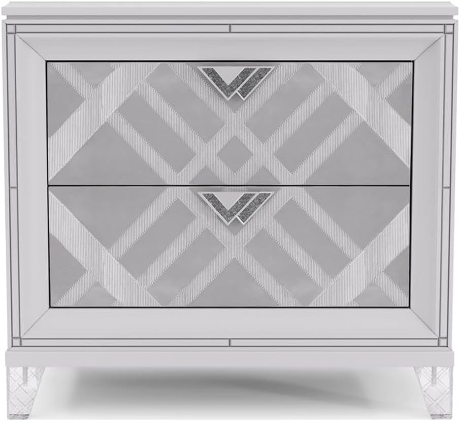 Furniture of America FOA Anaiya 6-Piece Contemporary Wood King Bedroom Set in White