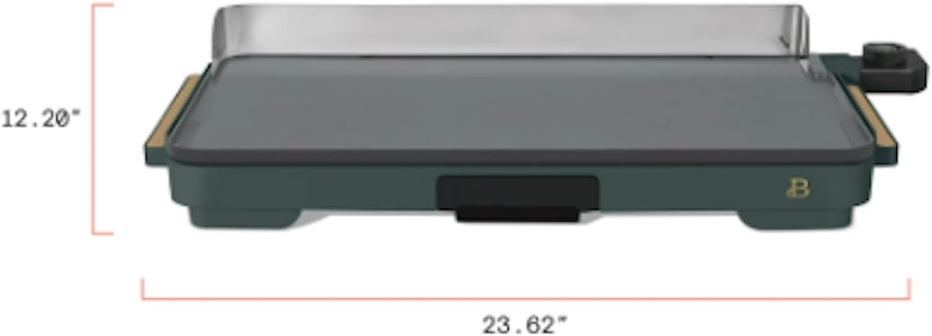 Stunning XL Electric Griddle 12' x 22,' Non-stick (Thyme Green)