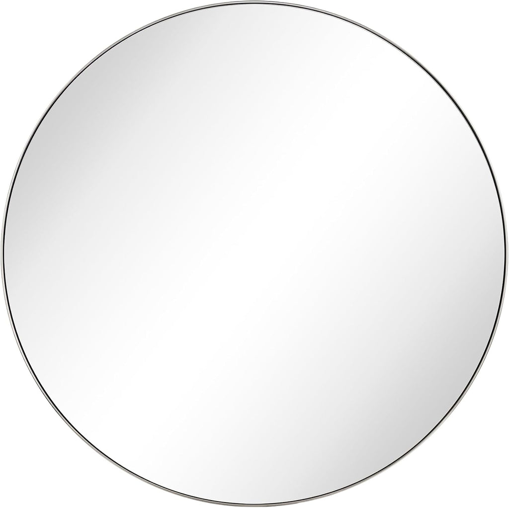 Surface Mount Brushed Nickel Round CircleBathroom Medicine Cabinet with Mirror Circlular Shaped Stainless Steel Metal Framed Medicine Cabinets Bathroom Cabinet with Mirror 24'' Diameter