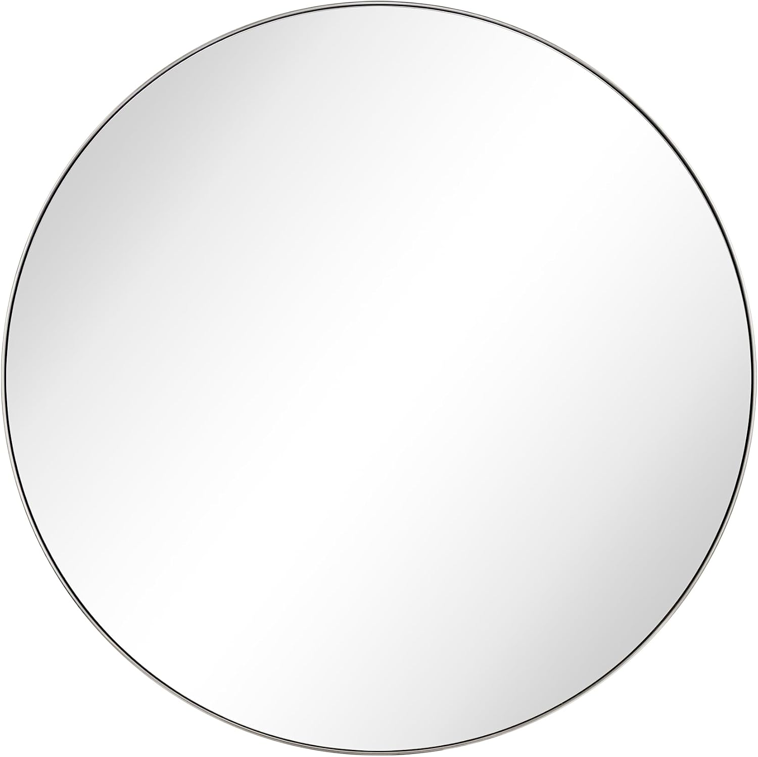 Surface Mount Brushed Nickel Round CircleBathroom Medicine Cabinet with Mirror Circlular Shaped Stainless Steel Metal Framed Medicine Cabinets Bathroom Cabinet with Mirror 24'' Diameter
