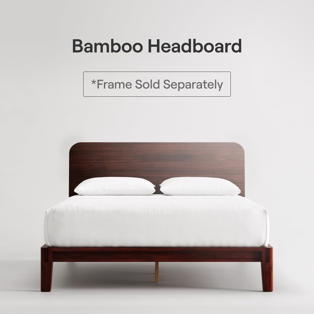 Nectar Bamboo Headboard - Twin XL - Walnut - Attachable to Bamboo Bed Frame (Sold Seperately) - Easy Tool Free Set Up - Contemporary and Durable