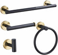 Bathroom Accessories Toilet Paper Holder Towel Holder Set Bath Shower Towel Ring Robe Hook Black Hardware,4 Pieces Set02