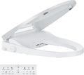 Bidet Toilet Seat Elongated, Electric, Warm Water with Air Dryer, Heated Seat, Front and Rear Wash, LED Nightlight, Wireless Remote, White, Y101